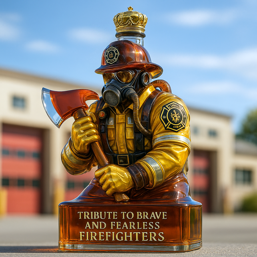 Firefighter Tribute Whiskey Bottle