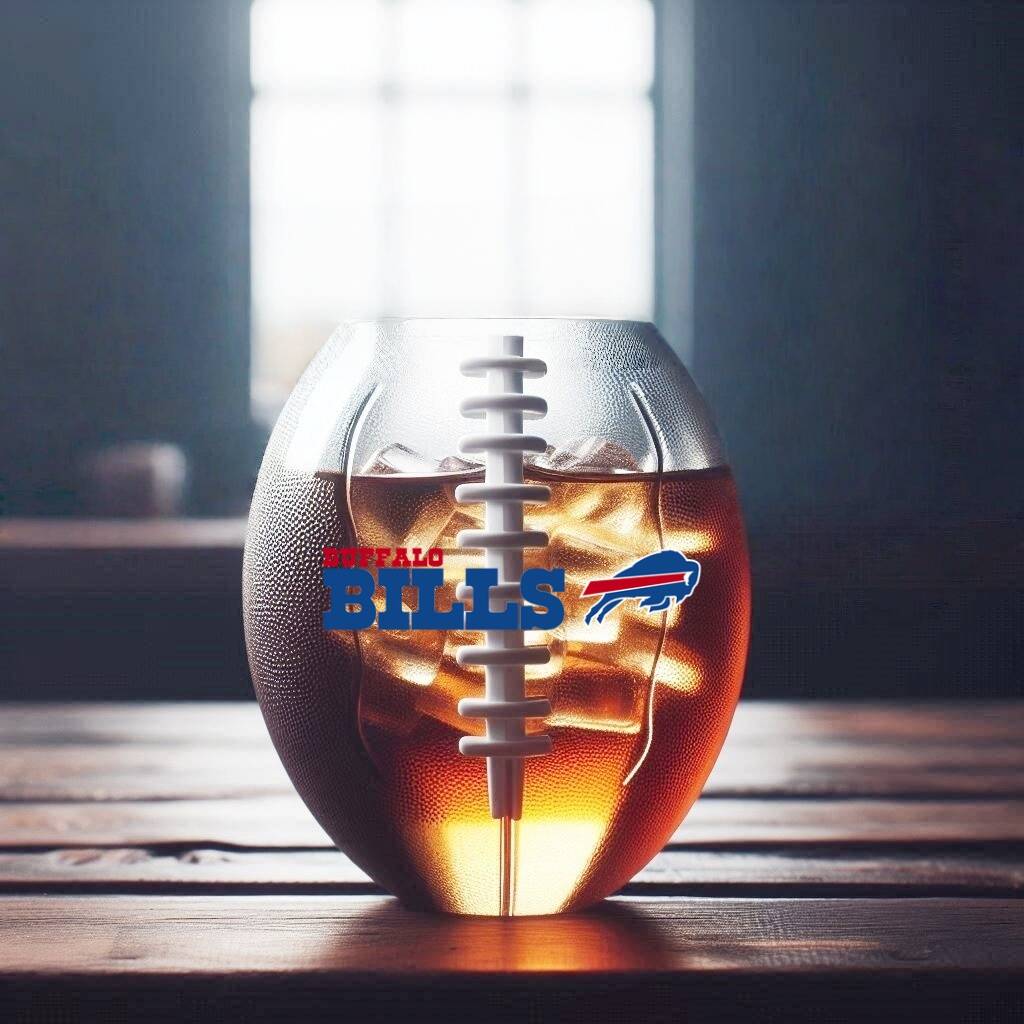 NFL Team Football Glass