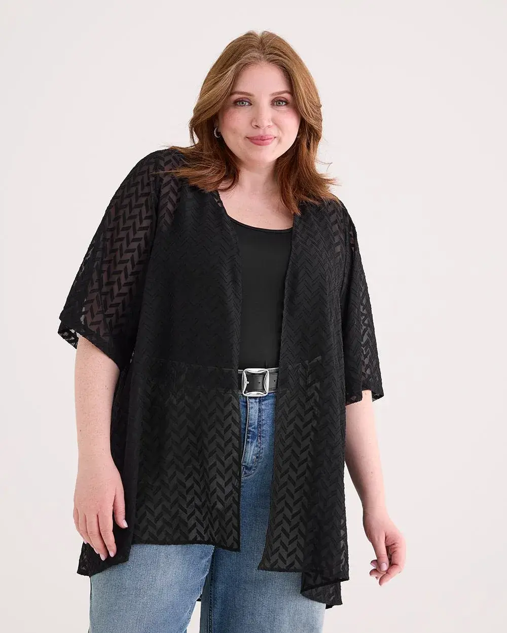 Woven Jacquard Tunic Kimono