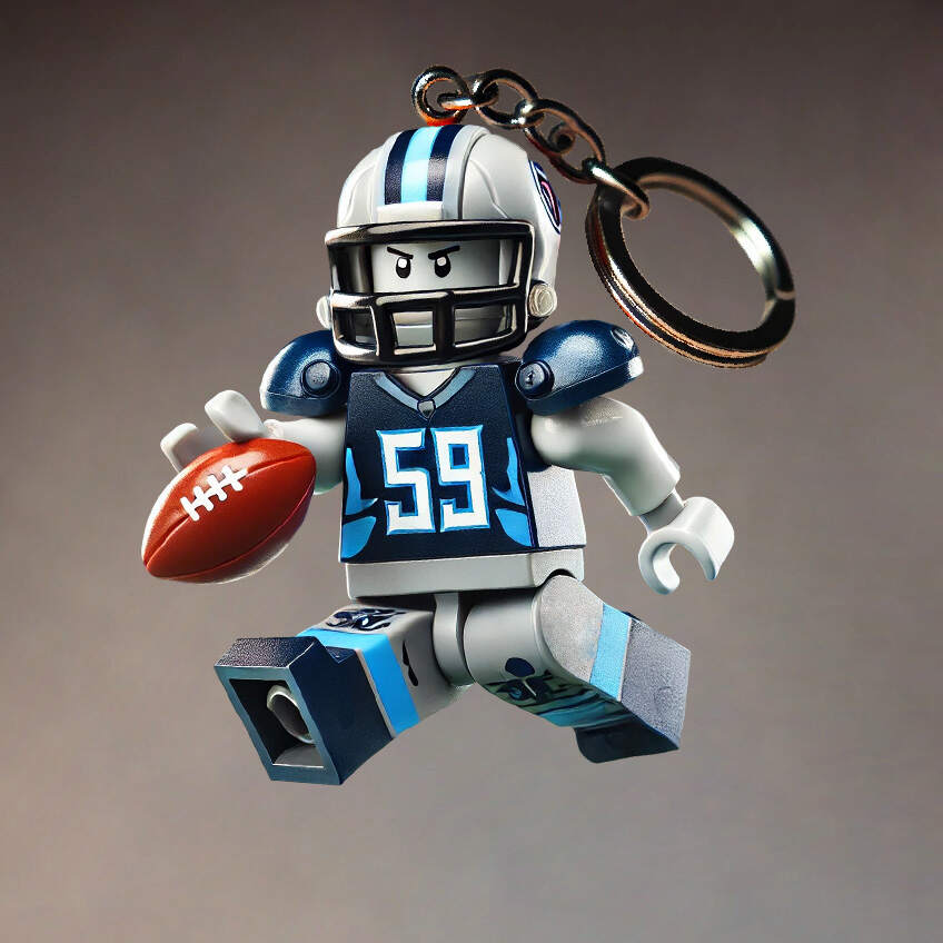 Football Team Building Set Kit Keychain
