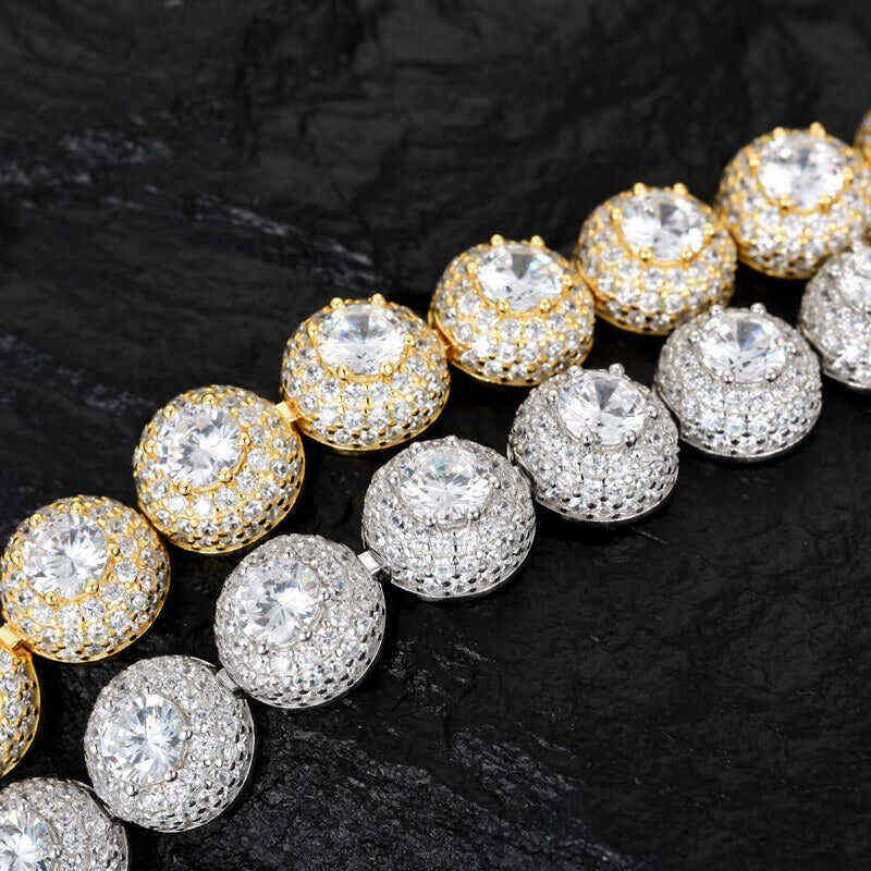 Test10mm S925 Moissanite Cluster Hemisphere Tennis Bracelet