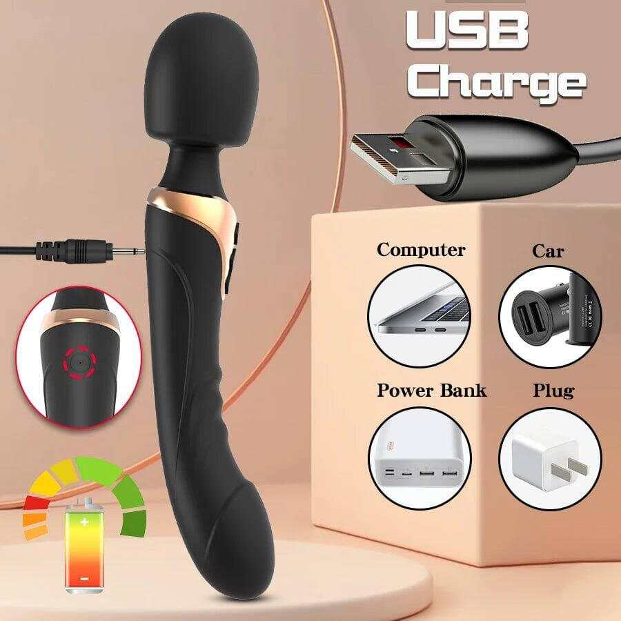Powerful Wand Vibrator for Women – 10 Modes Clitoral & G-Spot