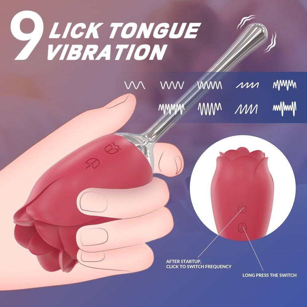 Rose Tongue Licking Sucking Clitoral Vibrator