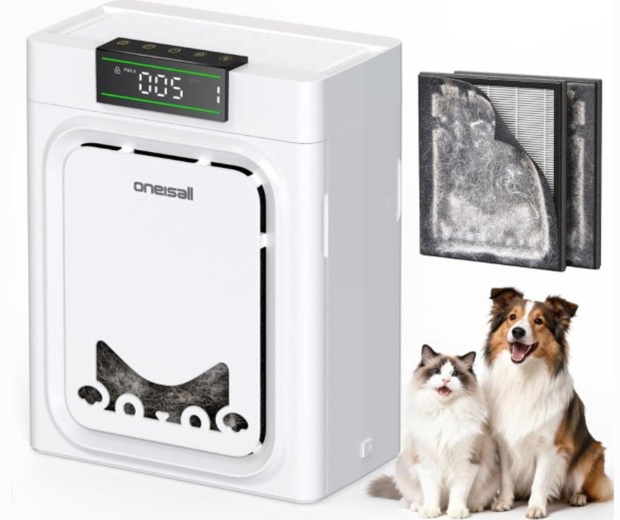 Pet Essential! Zero-Consumable Air Purifier with Washable Filter, Traps Pet Hair & Removes Pet Odors for Entire Home