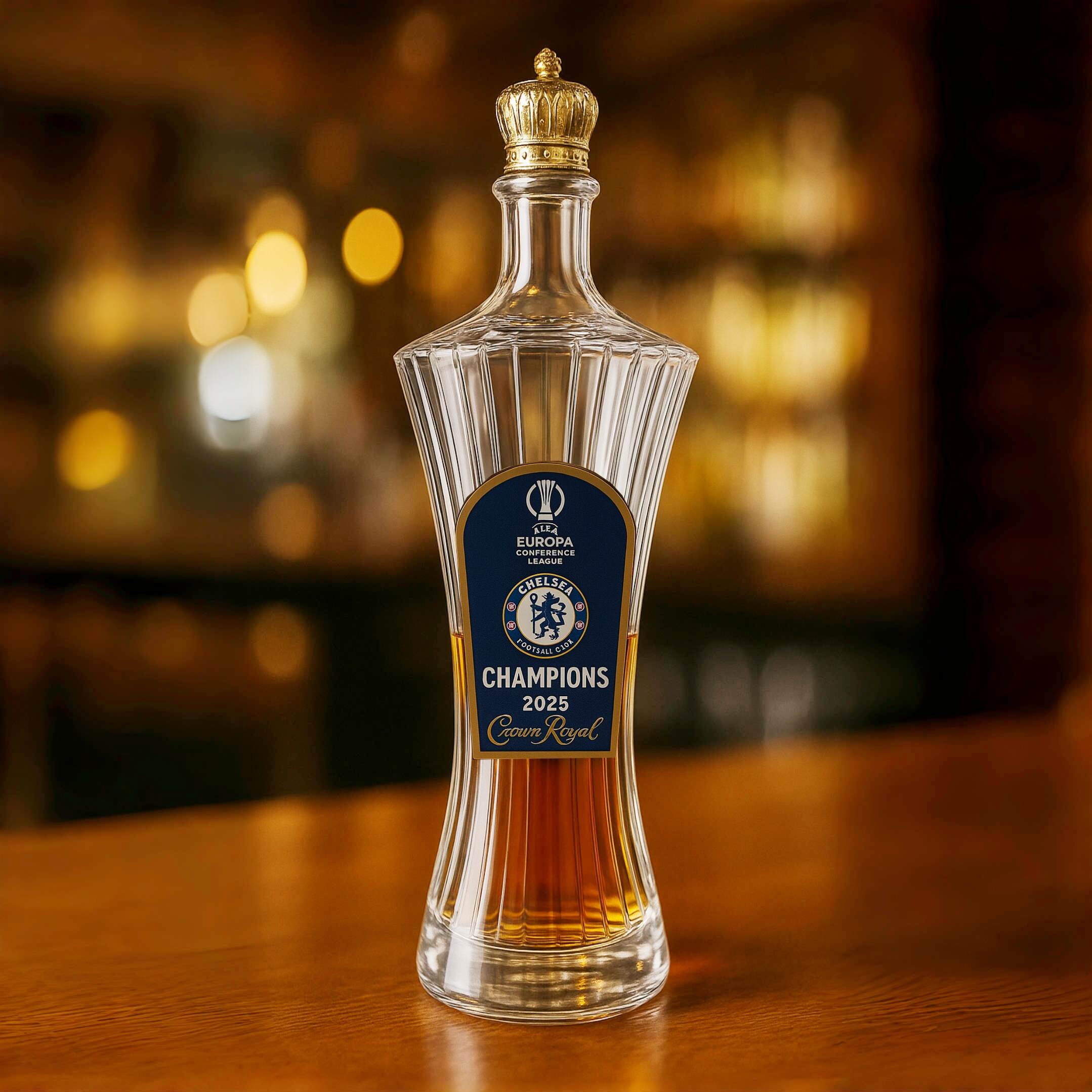 2025 Chelsea UECL Trophy Whiskey Bottle