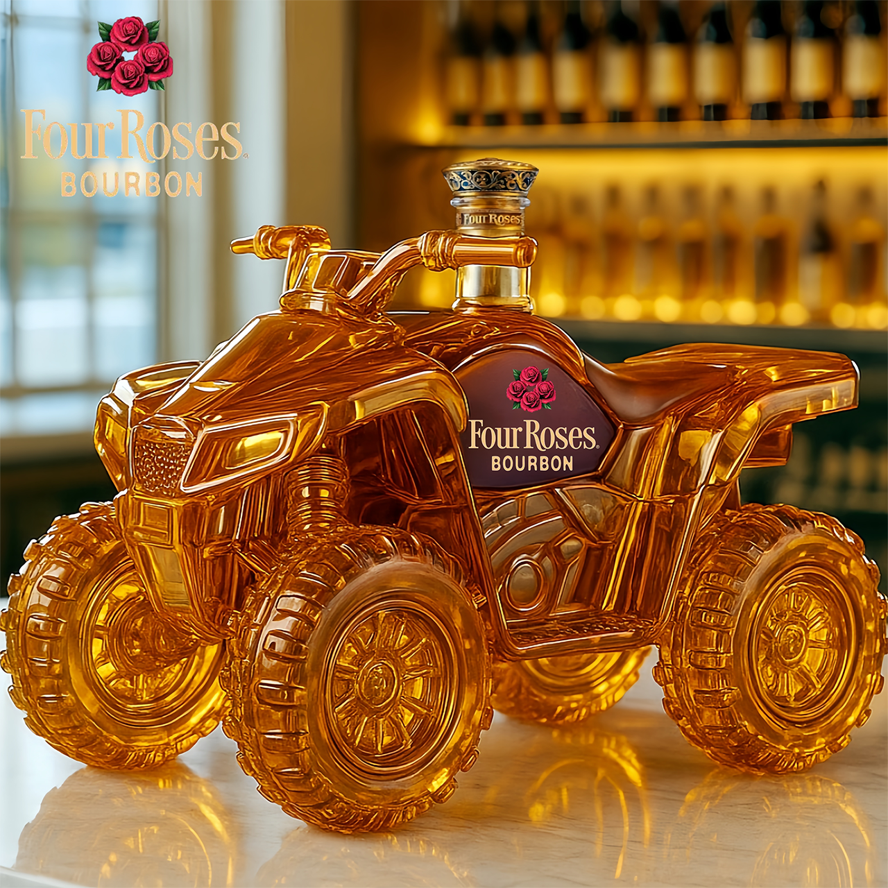 All-Terrain Vehicle (ATV) Whiskey Bottle