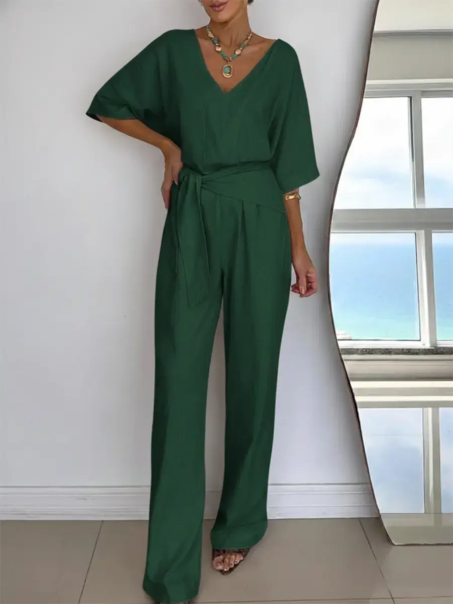 🔥Summer Arrivals🌟Women's Linen And Cotton Jumpsuit