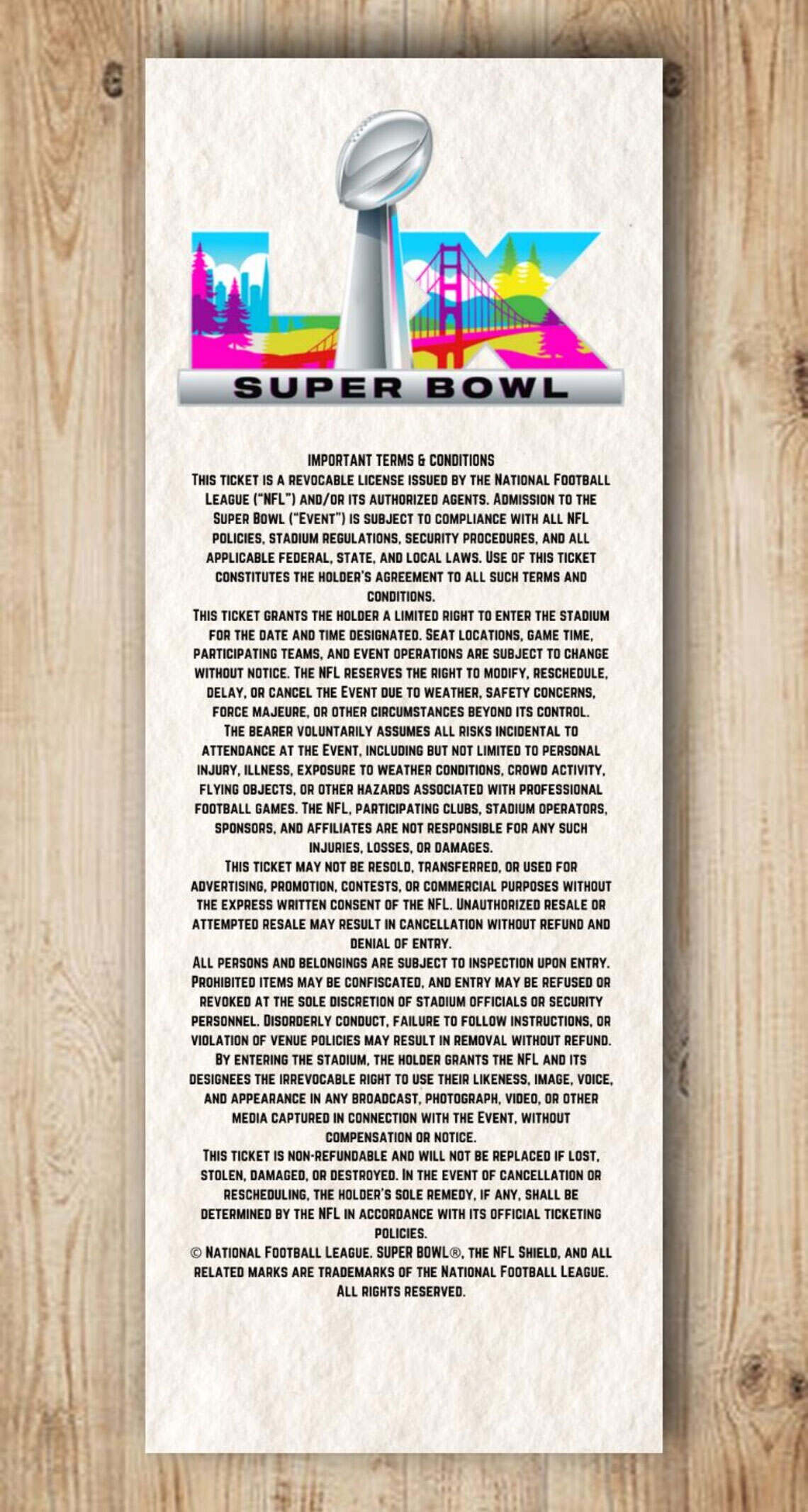 🎉Customized SEATTLE seahawks vs NE patriots superbowl LX 2026 commemorative ticket any seat
