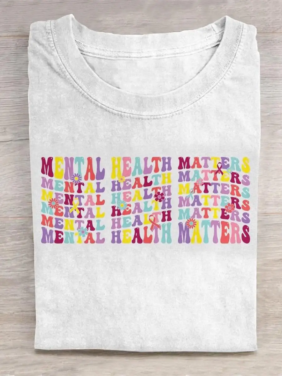 Mental Health Matters Art Print Casual T-shirt