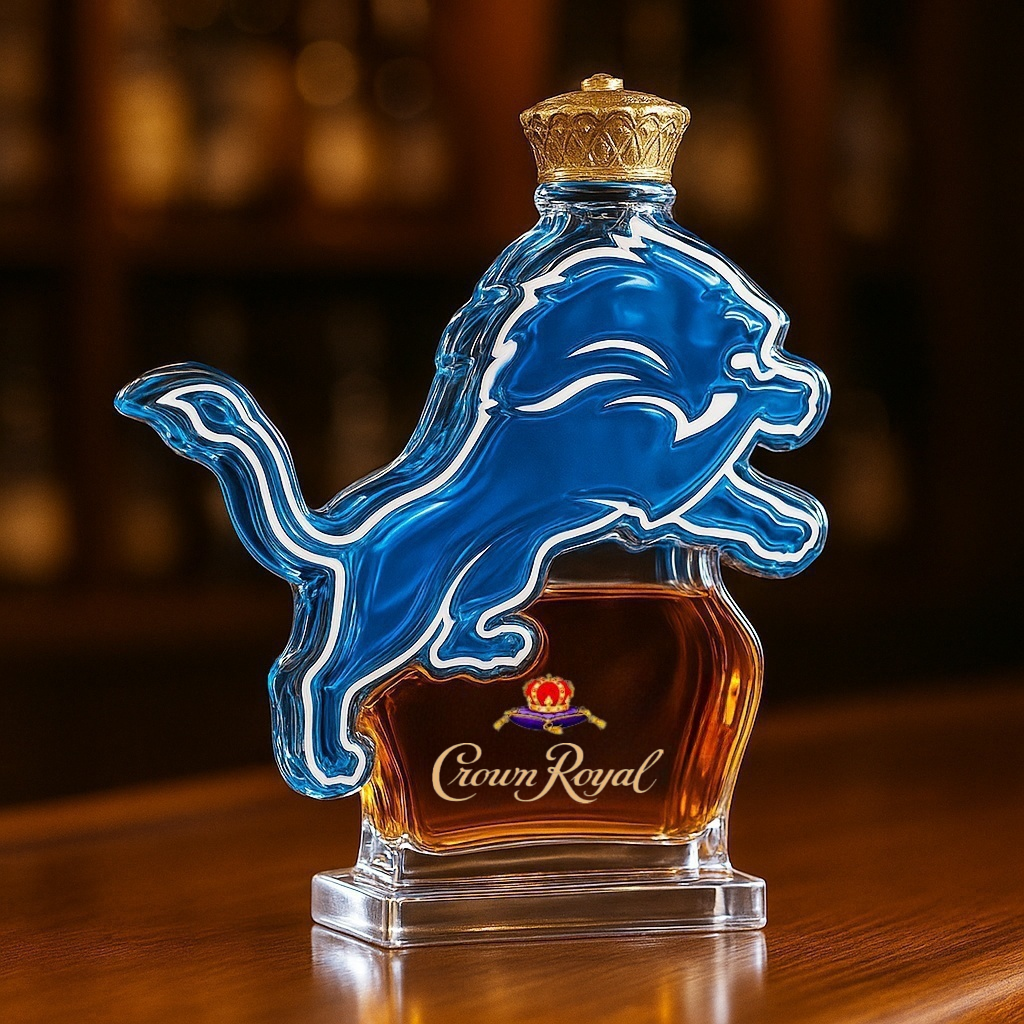 Detroit Lions Whiskey Bottle