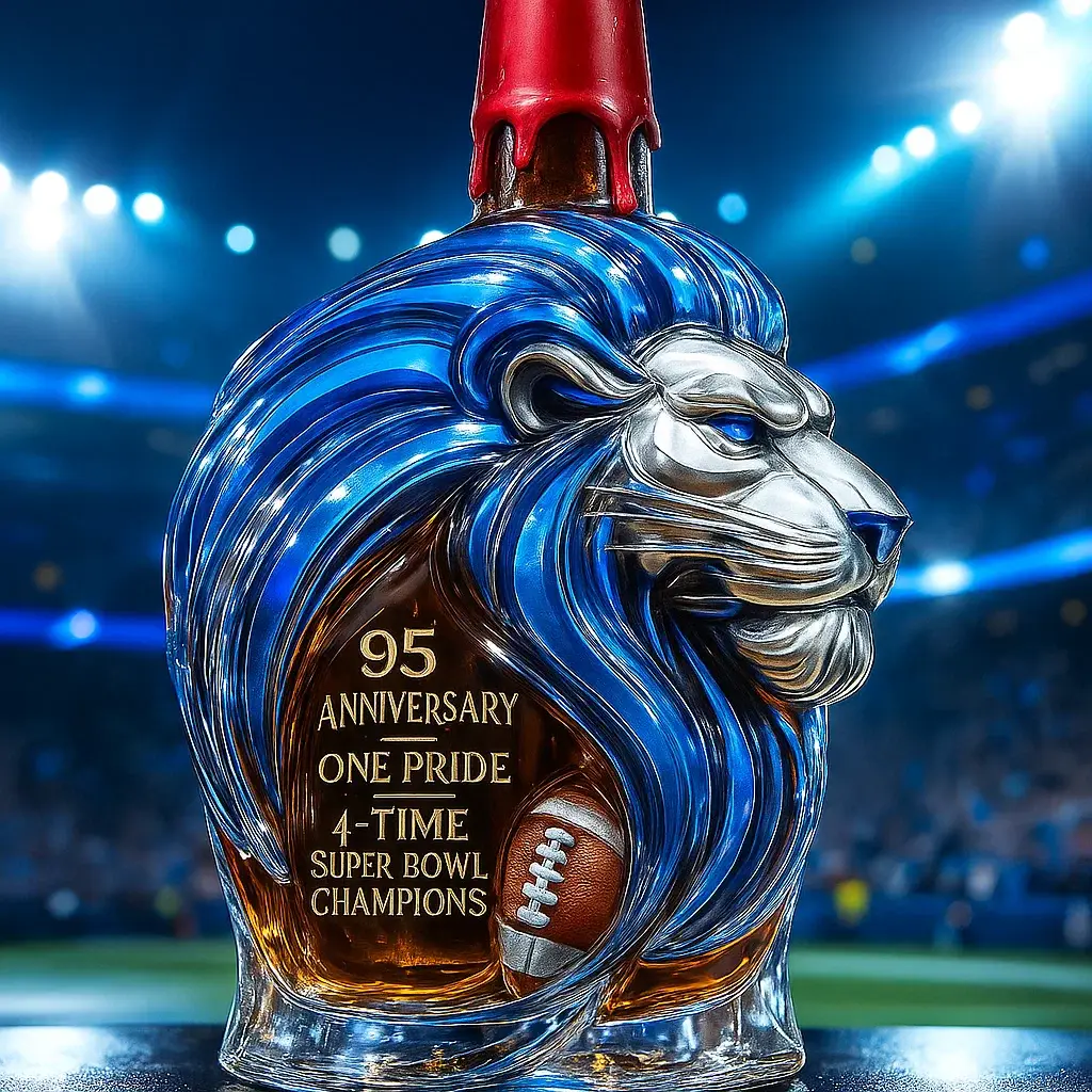 Detroit Lions Honorary Commemorative Whisky Bottle
