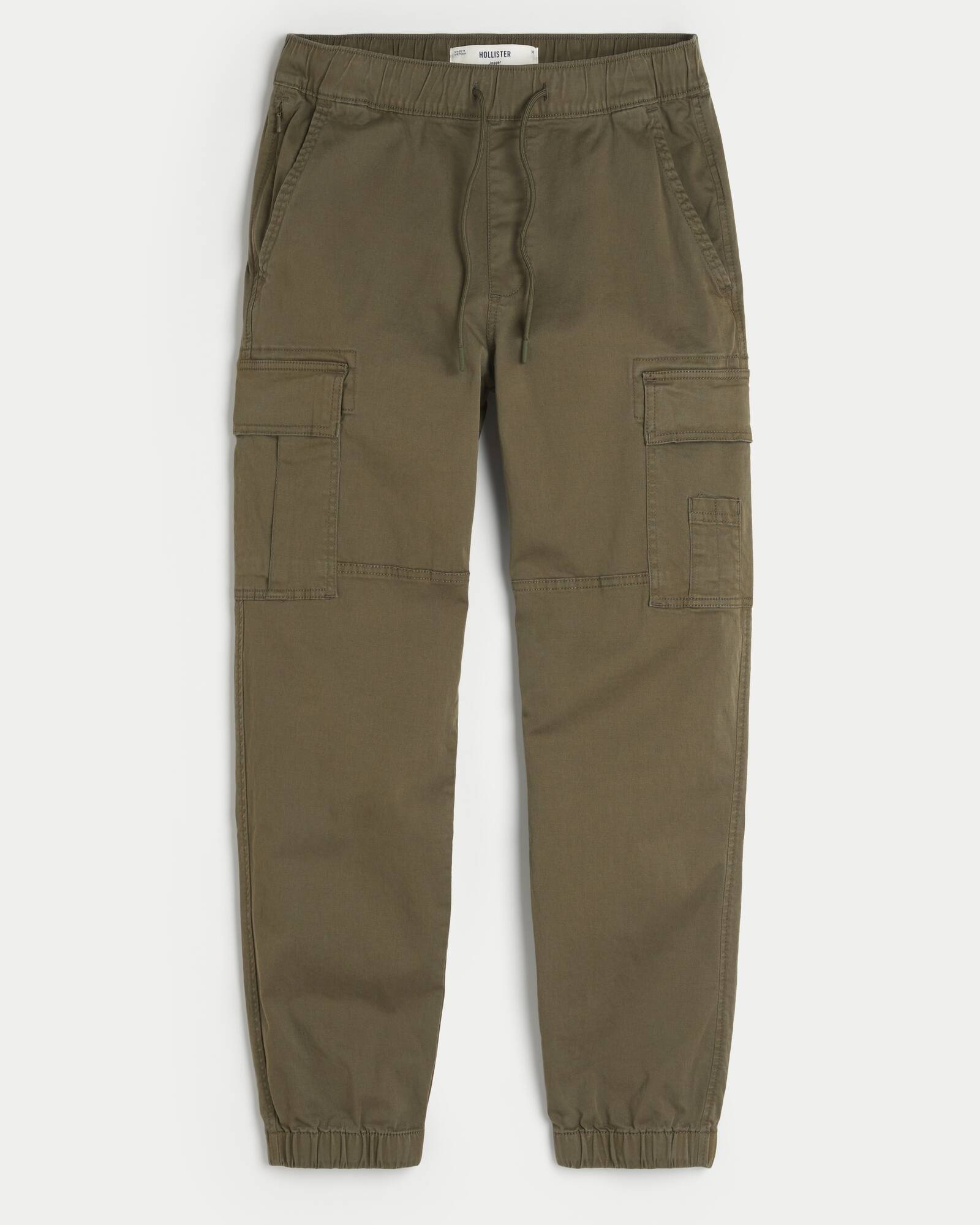 Relaxed Twill Cargo Joggers
