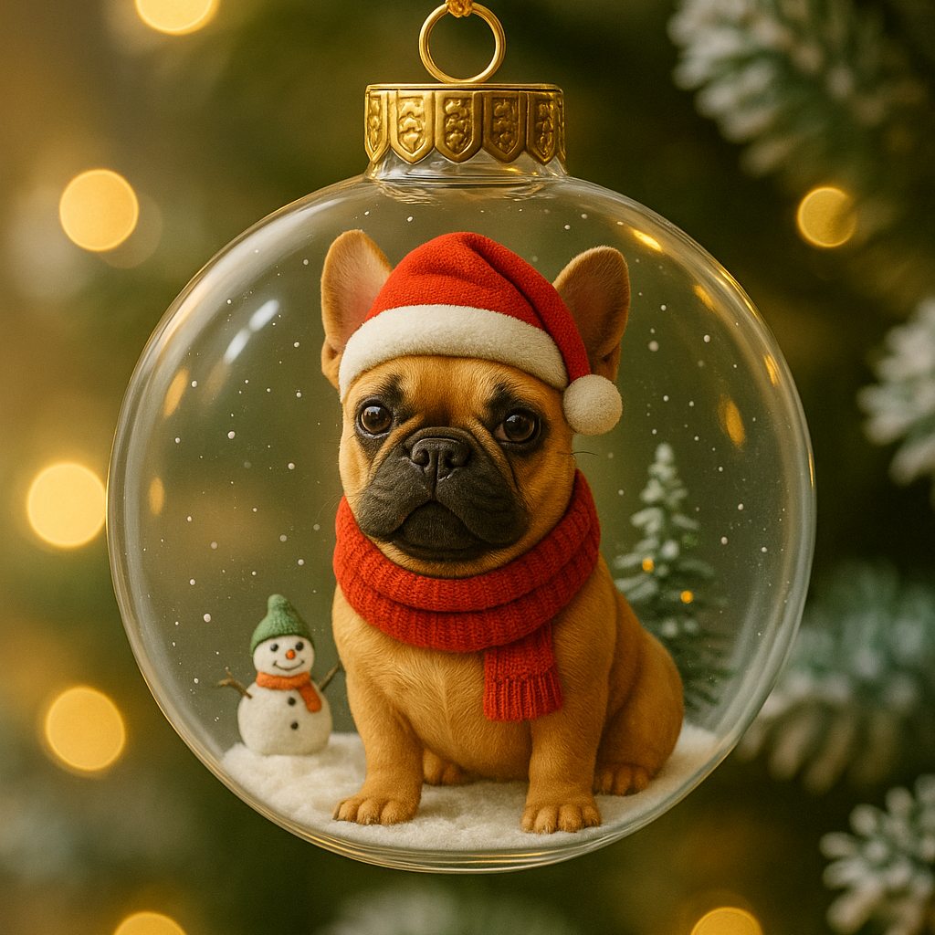 Dog Snow Globe Xmas Tree Ornaments