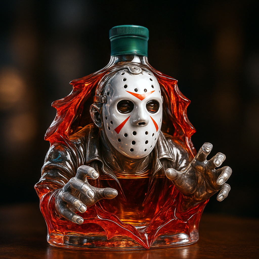 Jason Voorhees Whiskey Bottle