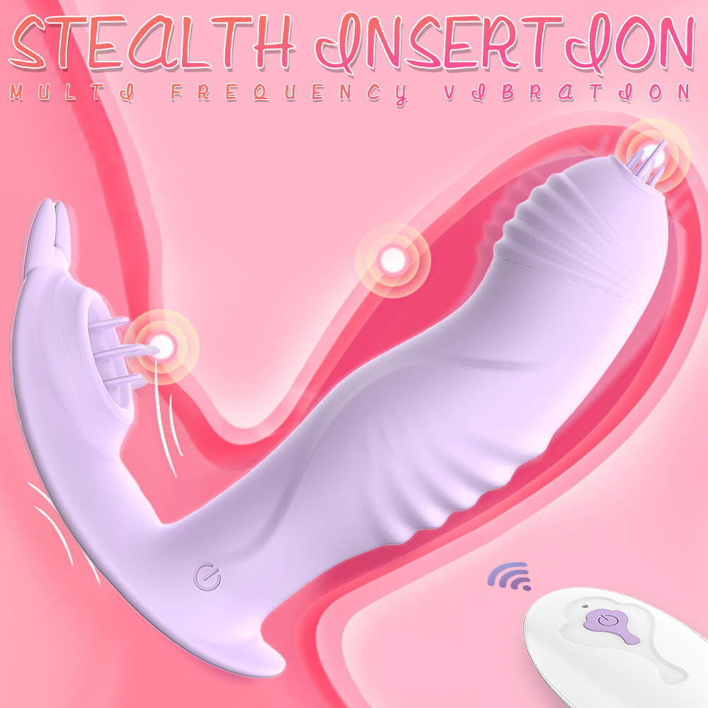 3-in-1 Remote Control Tongue-licking Panty Vibrator