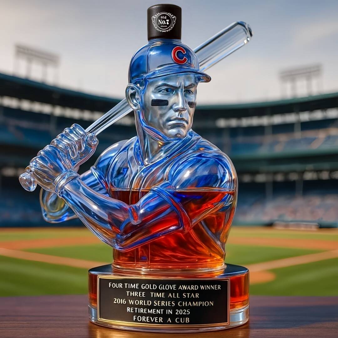 Anthony Rizzo's retirement limited edition whiskey bottle