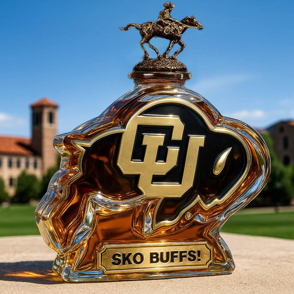 Colorado Buffaloes Whisky Bottle