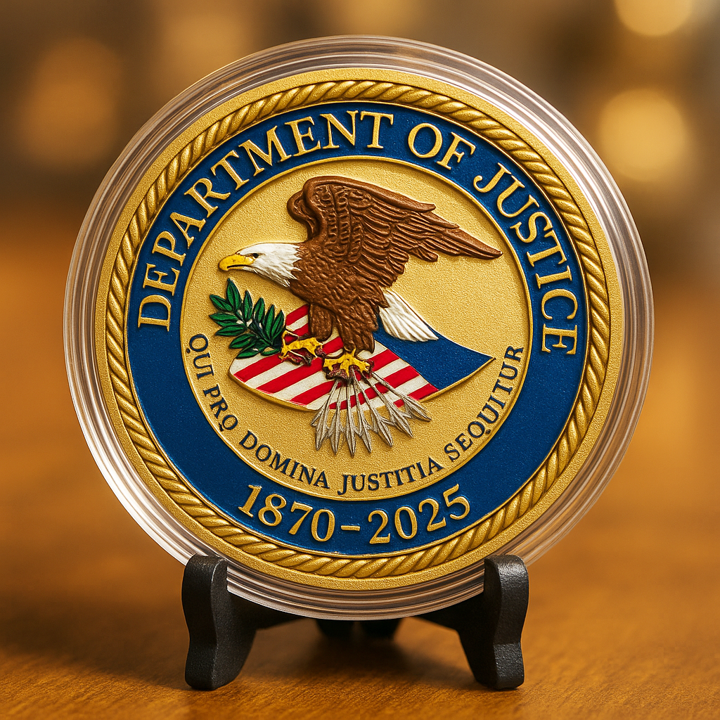 U.S. Department of Justice 155th Anniversary Commemorative Coin