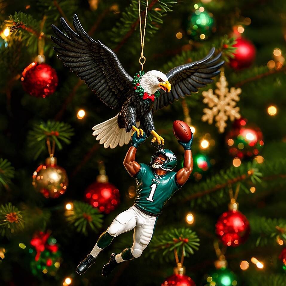 Eagles Hurts#1 Christmas Ornament