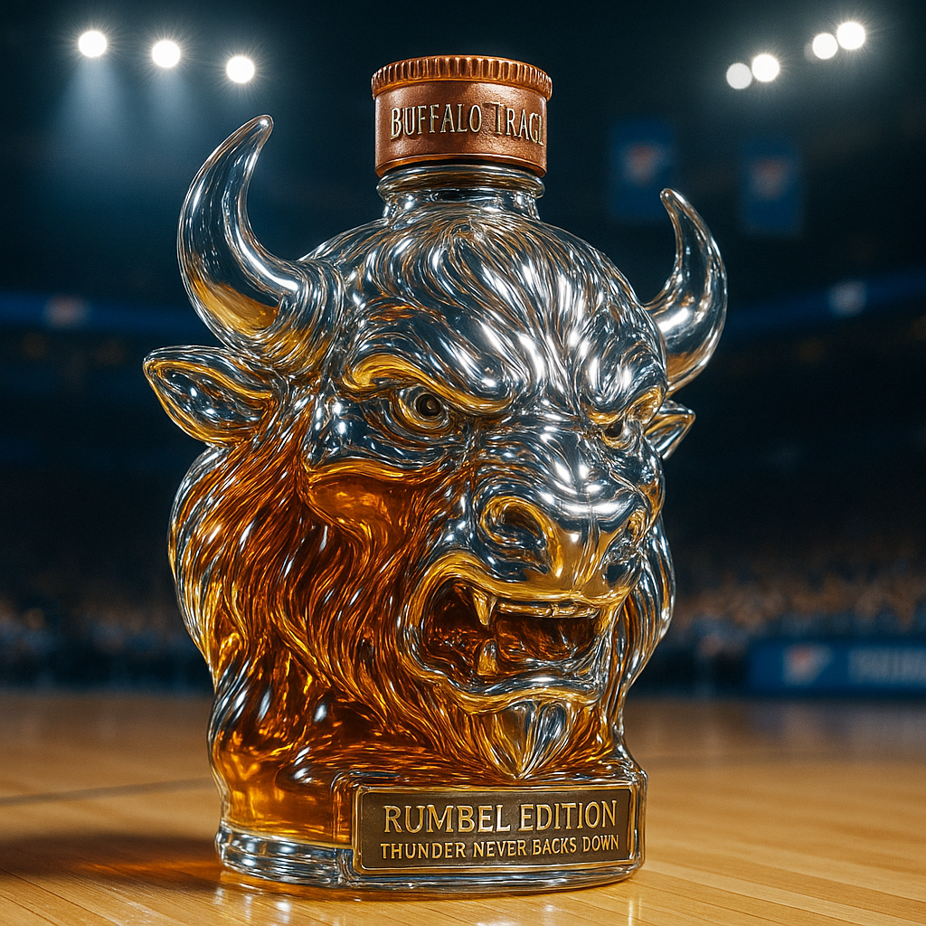 Rumble the Bison Whiskey Bottle