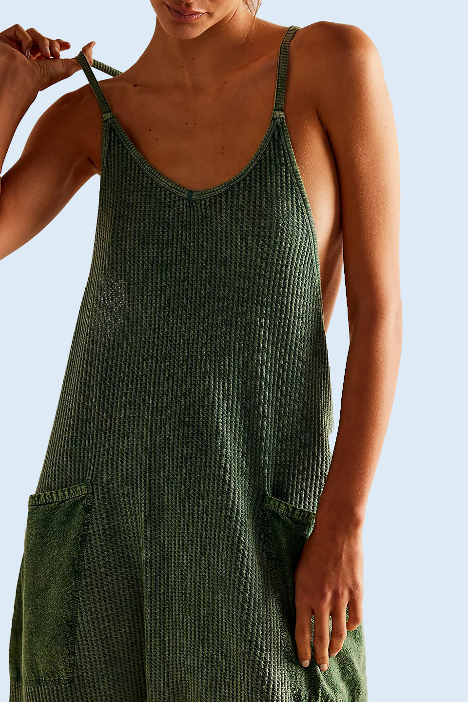 Waffle Jumpsuit (Buy 2 Free Shipping)