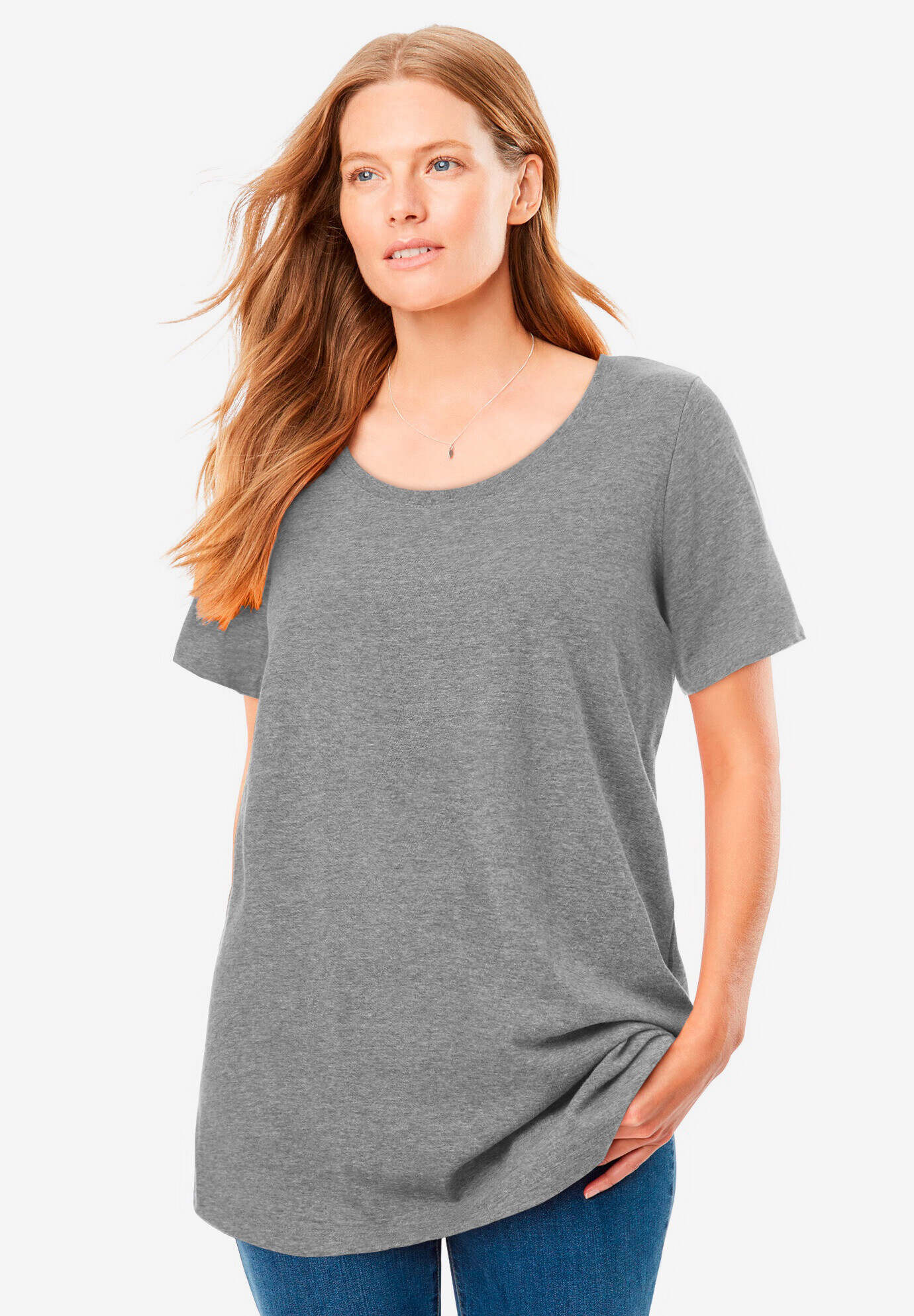 Perfect Short-Sleeve Scoopneck Tee