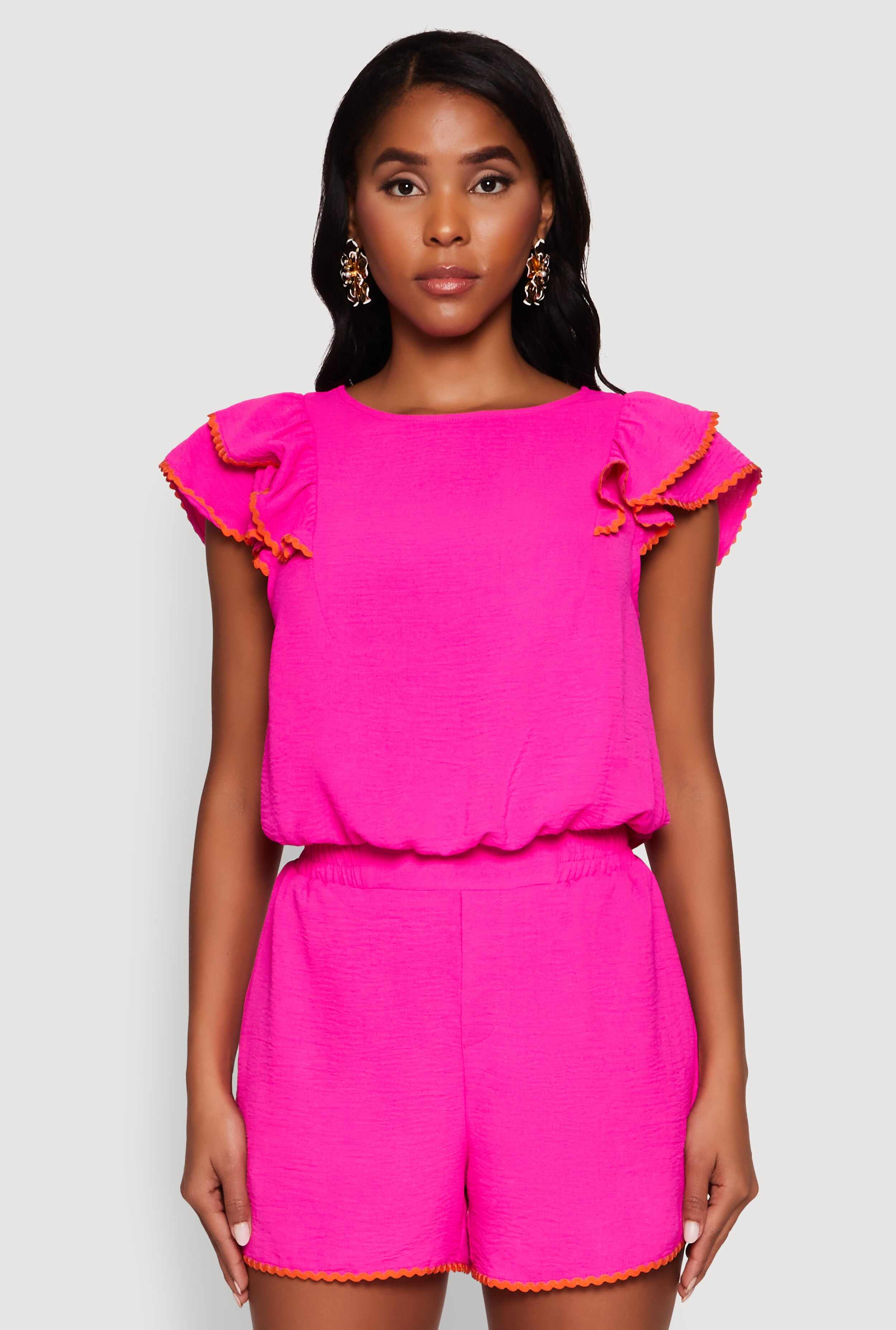 Chic Crepe Knit Cropped Blouse with Tiered Sleeves