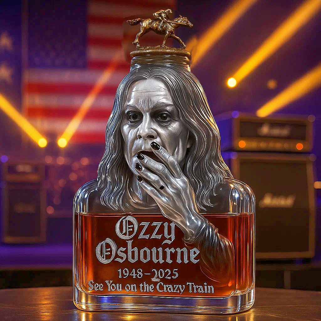 Ozzy Osbourne Memorial Whiskey Bottle