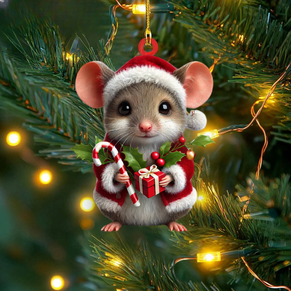 Cute Rat Christmas Ornaments