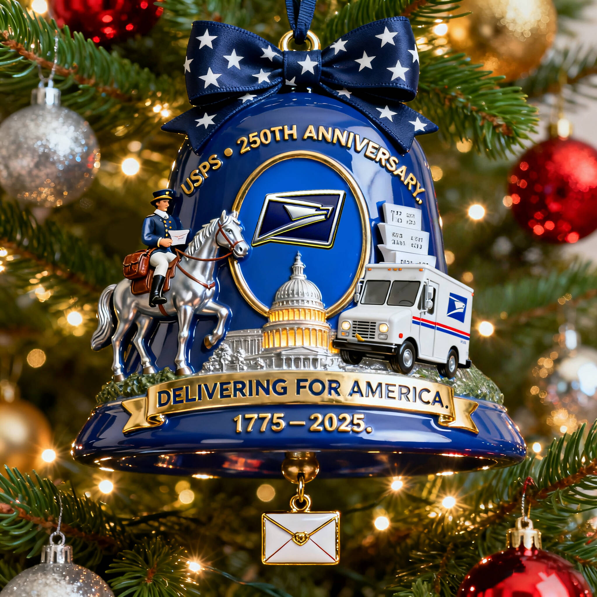 USPS 250th Anniversary Bell Ornament