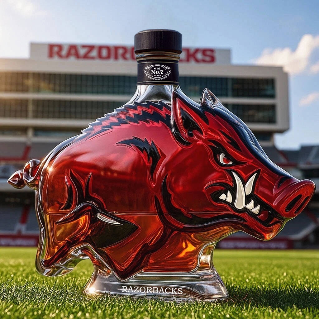 Arkansas Razorbacks Whiskey bottle