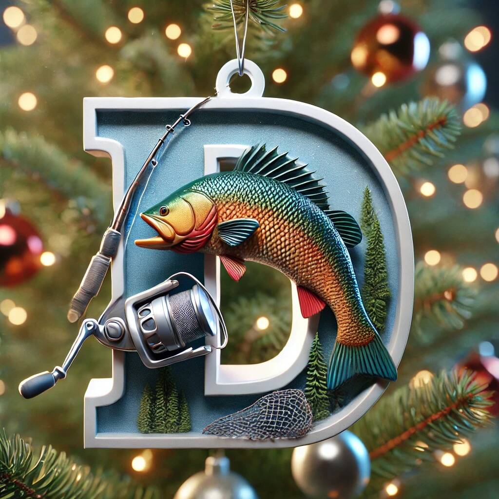 🎣Fishing Letter Ornaments