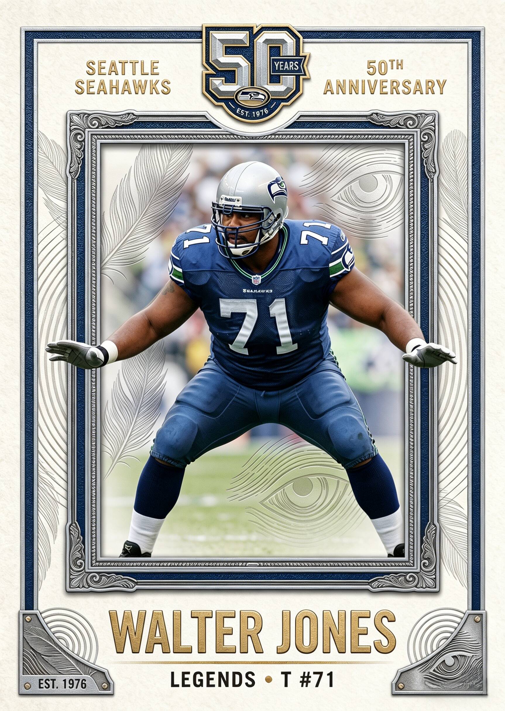 Seattle Seahawks 50th Anniversary Collector's Hobby Box Trading Cards, Limited Edition