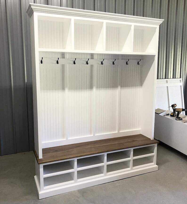 MORAGA 4-section Mudroom entryway storage bench
