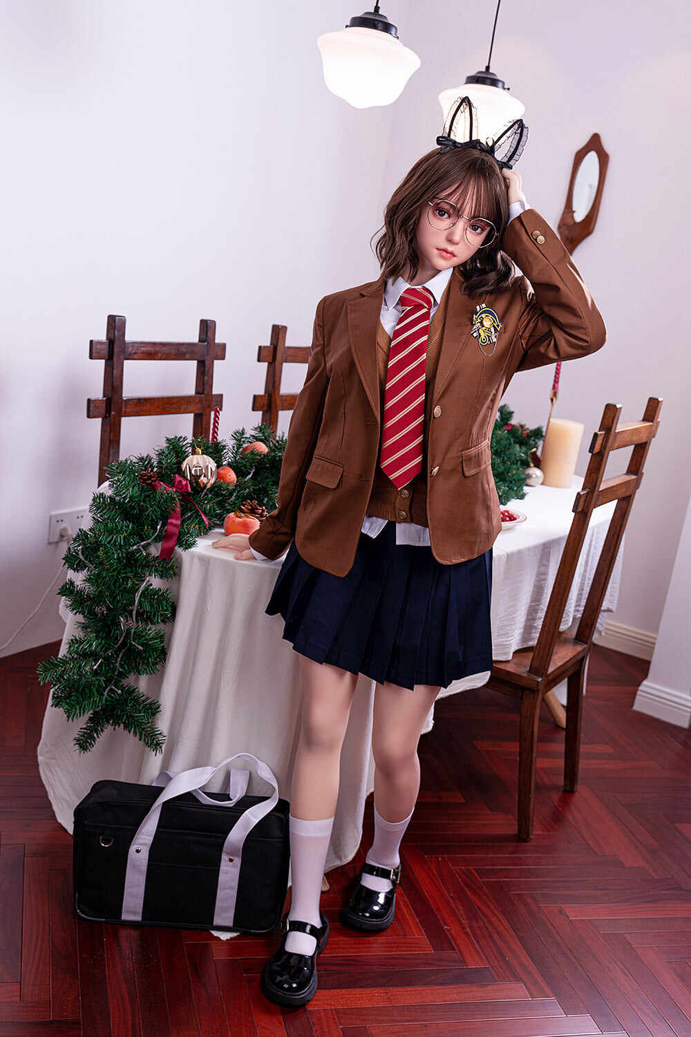 Euphemia 5ft34/ 163cm #66 Head Full Silicone Japanese Uniform Realistic Sex Doll