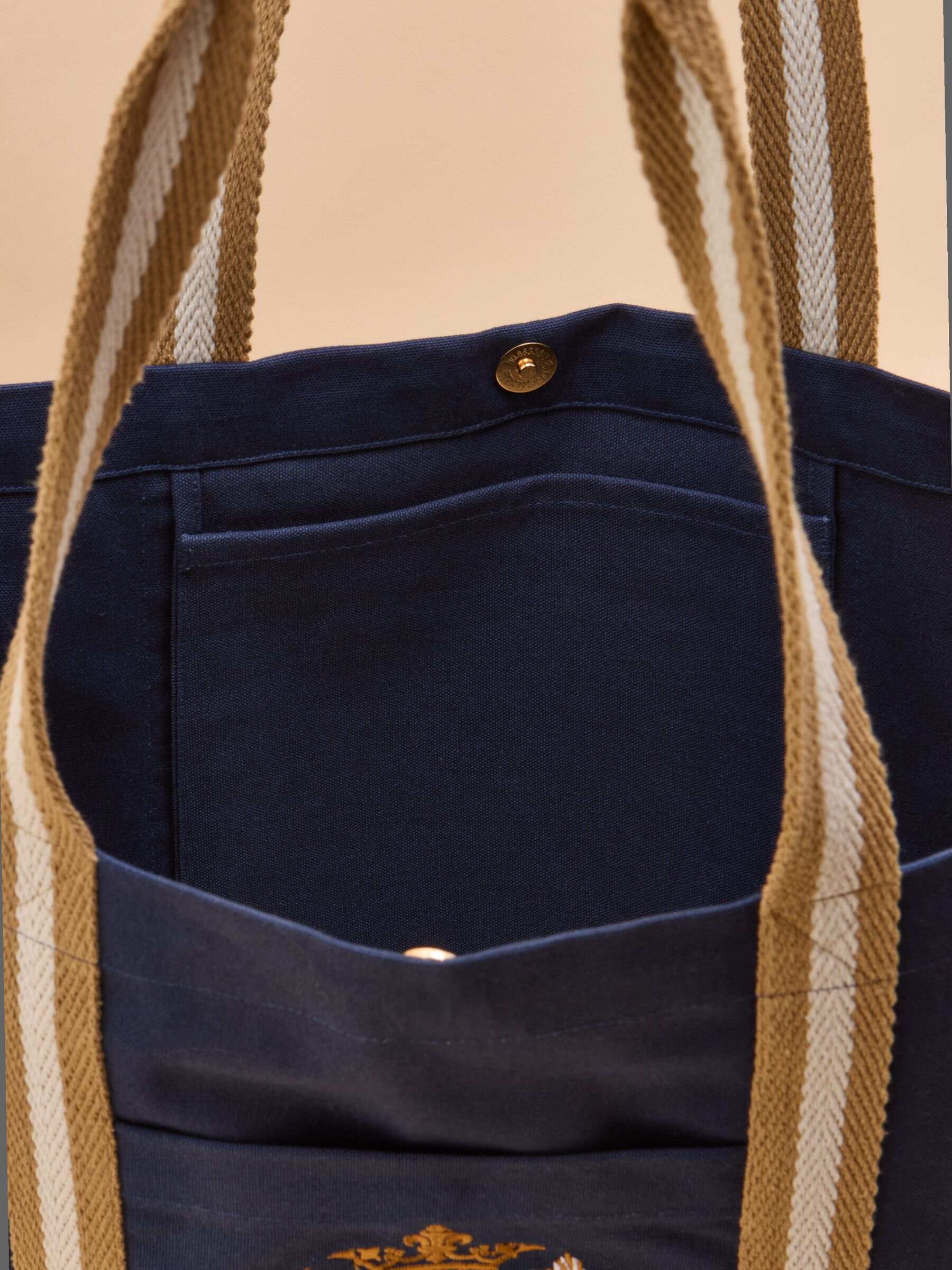 Official Badminton Navy Embroidered Canvas Tote Bag