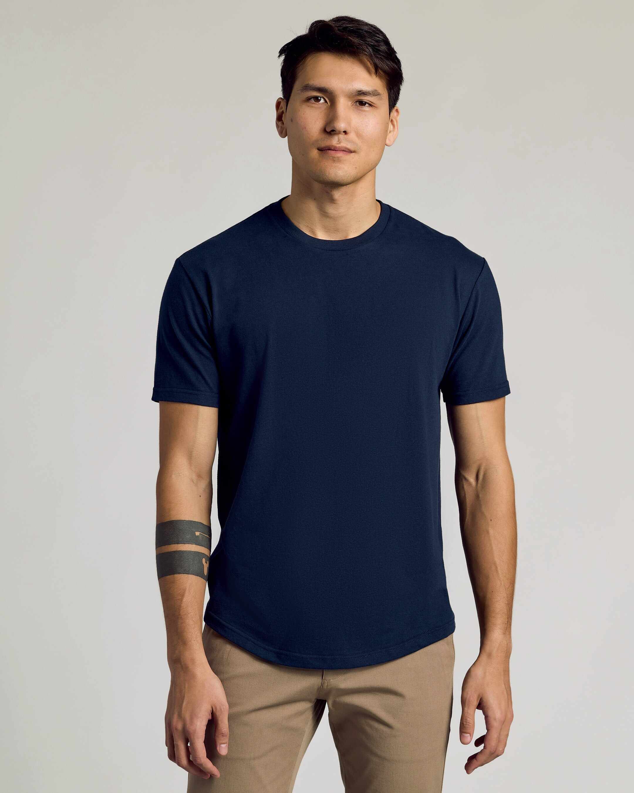Short Sleeve Curved Hem Crew 3-Pack