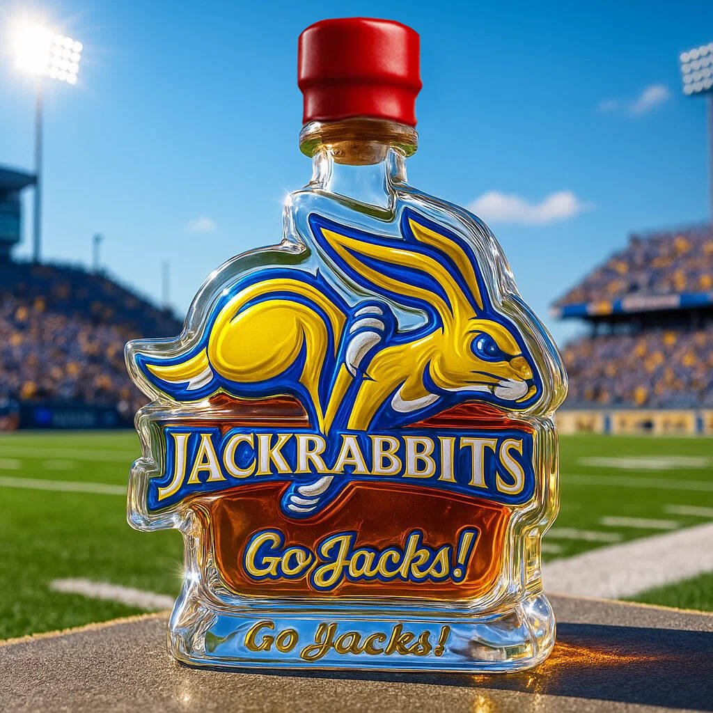 SDSU Jackrabbits Football Whisky Bottle