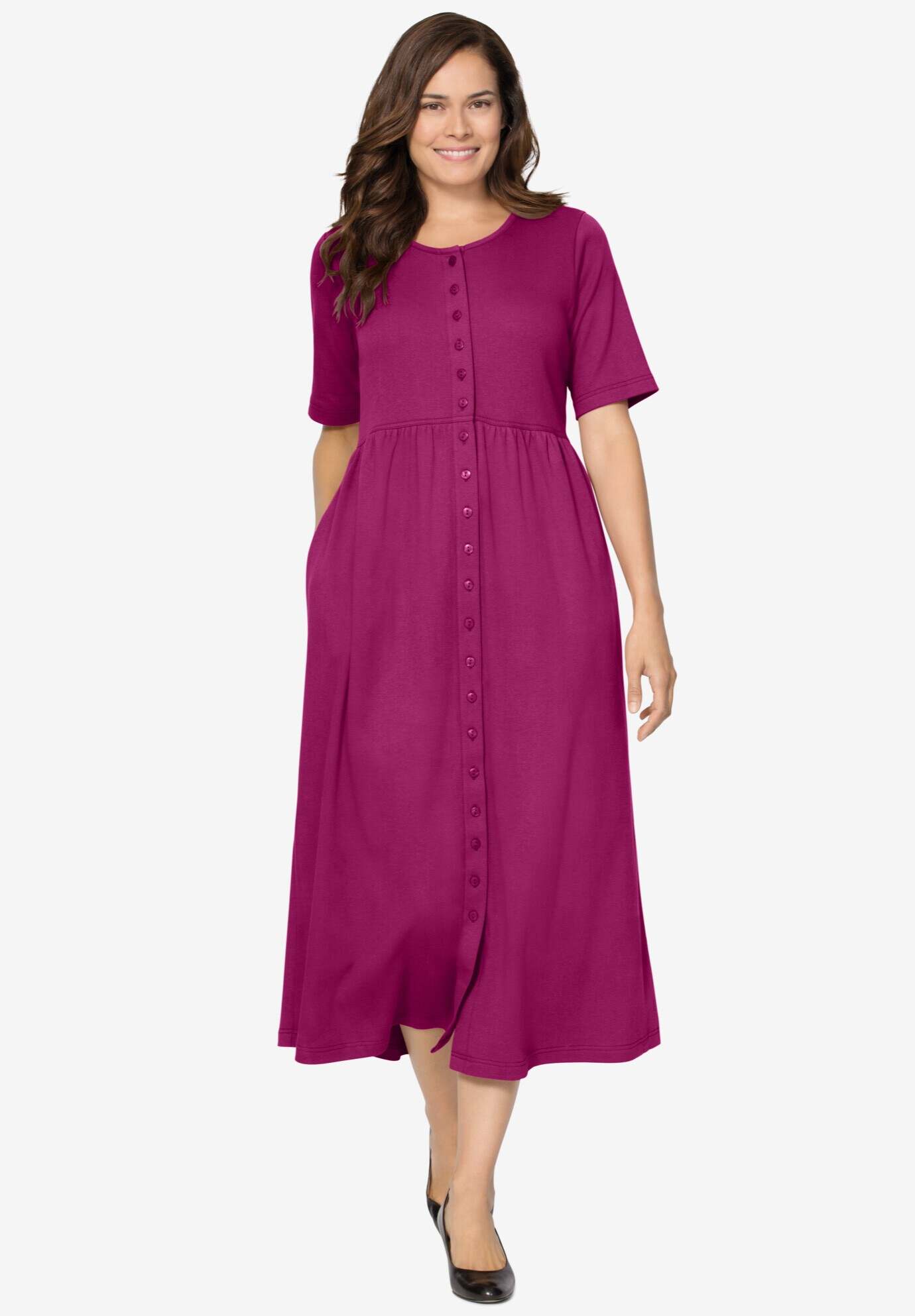 Button-Front Essential Dress