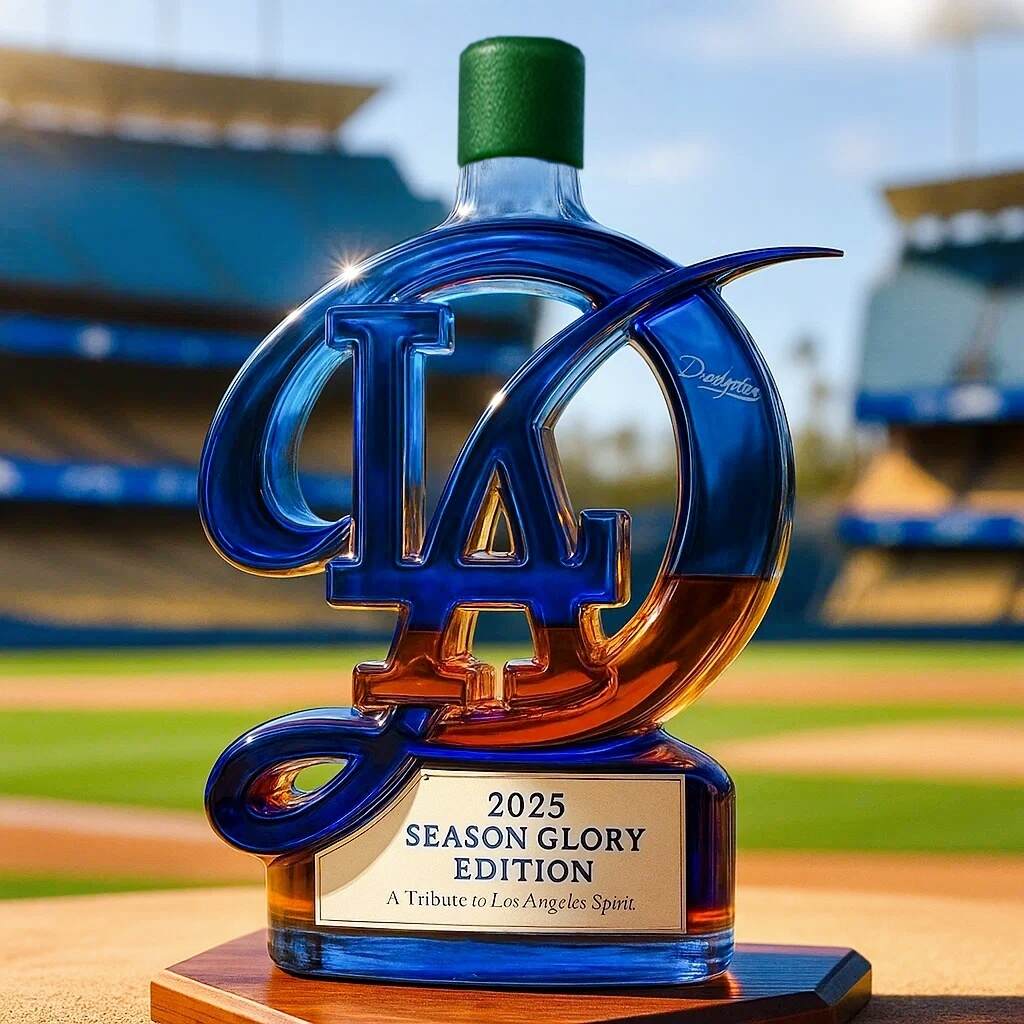 Los Angeles Dodgers 2025 Season Glory Edition Whiskey Bottle
