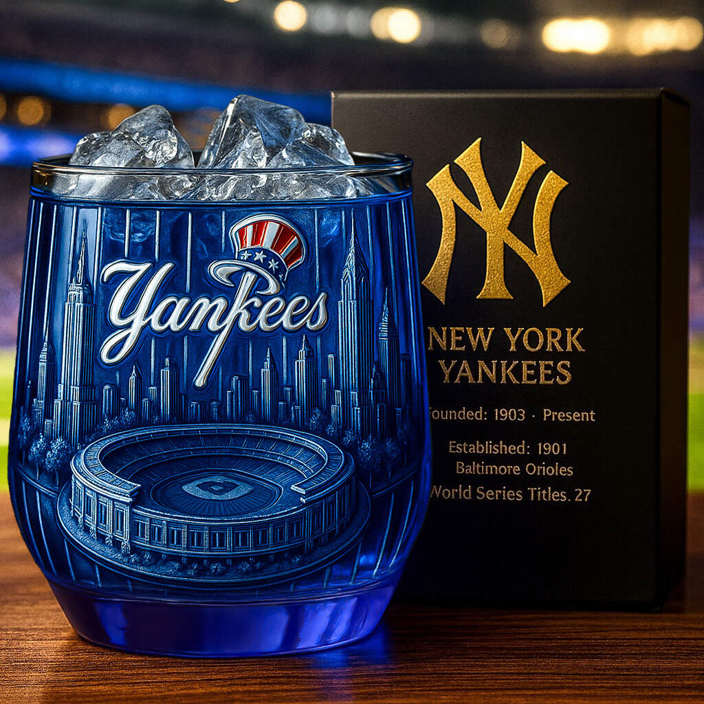 New York Yankees Whiskey Glass