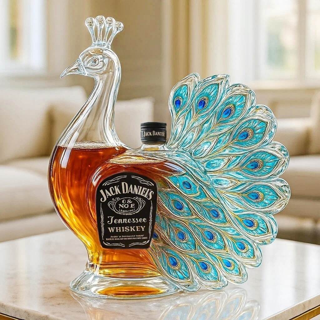 Peacock Whiskey Bottle