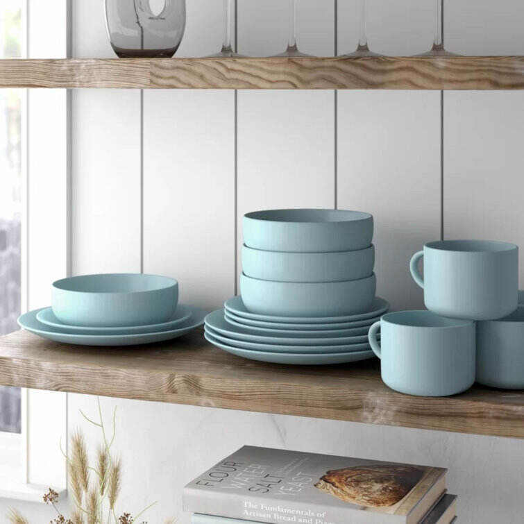Ten Strawberry Street Wazee Matte Stoneware Dinnerware Set - Service for 4