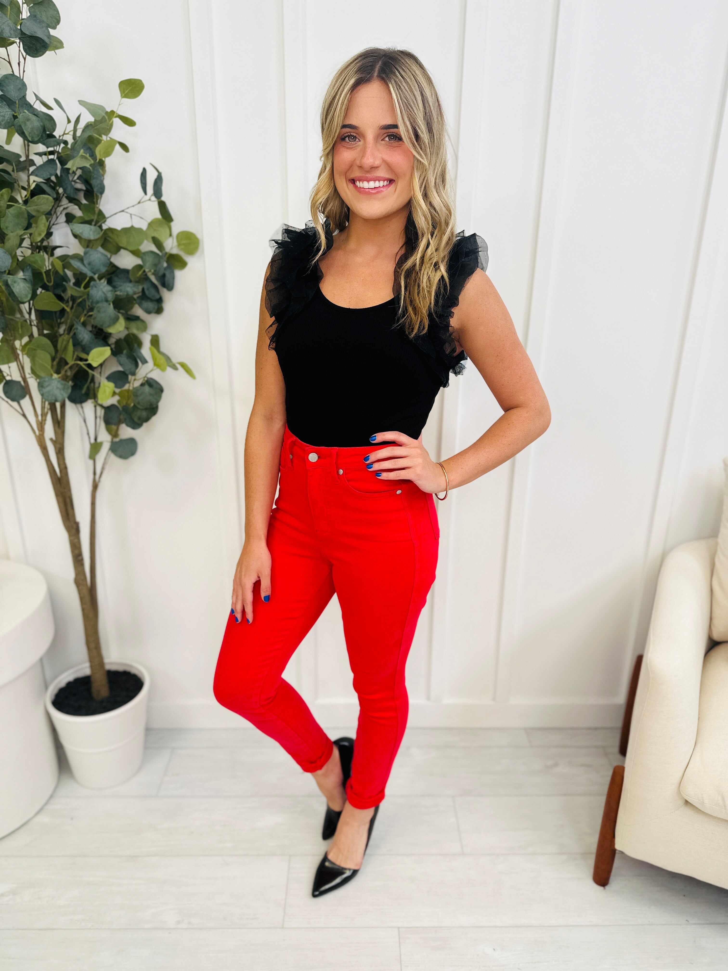 REG/CURVY Red Hot Tummy Control Skinny Jeans
