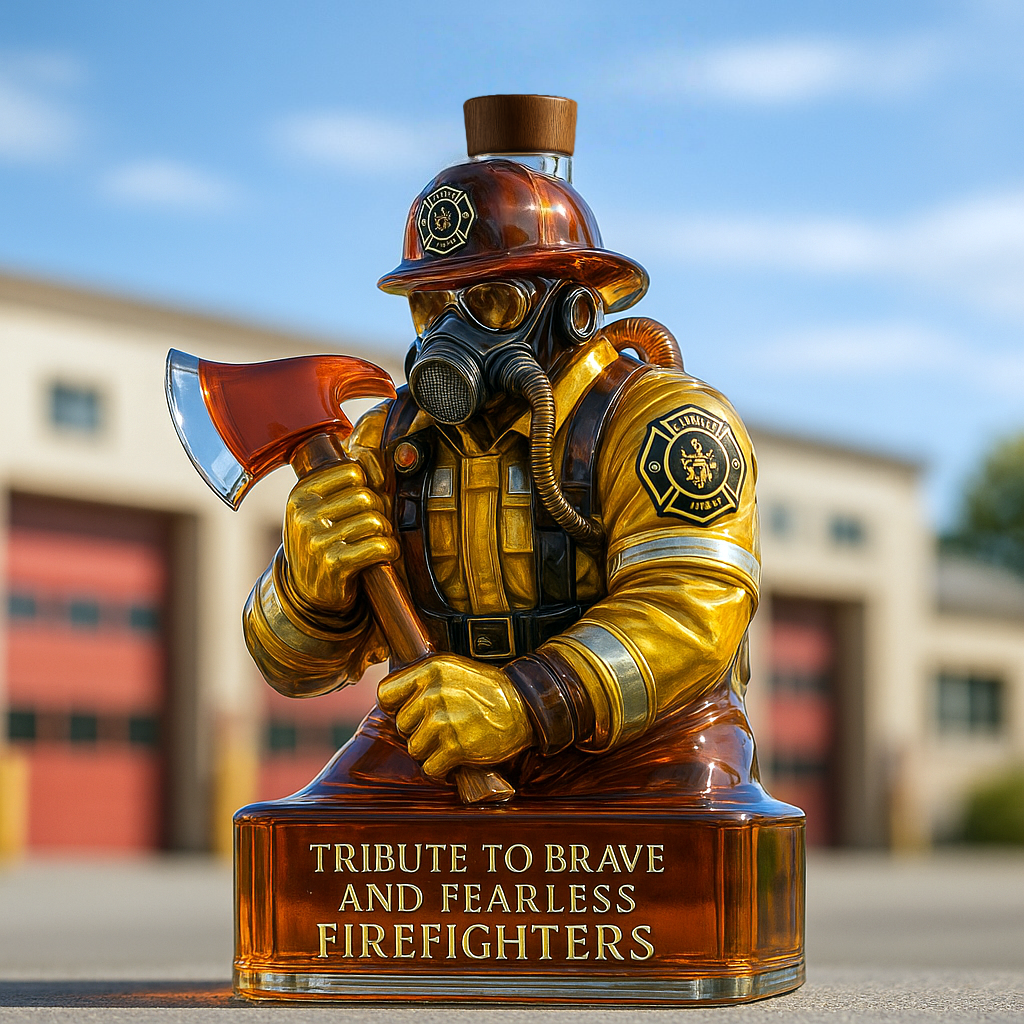 Firefighter Tribute Whiskey Bottle