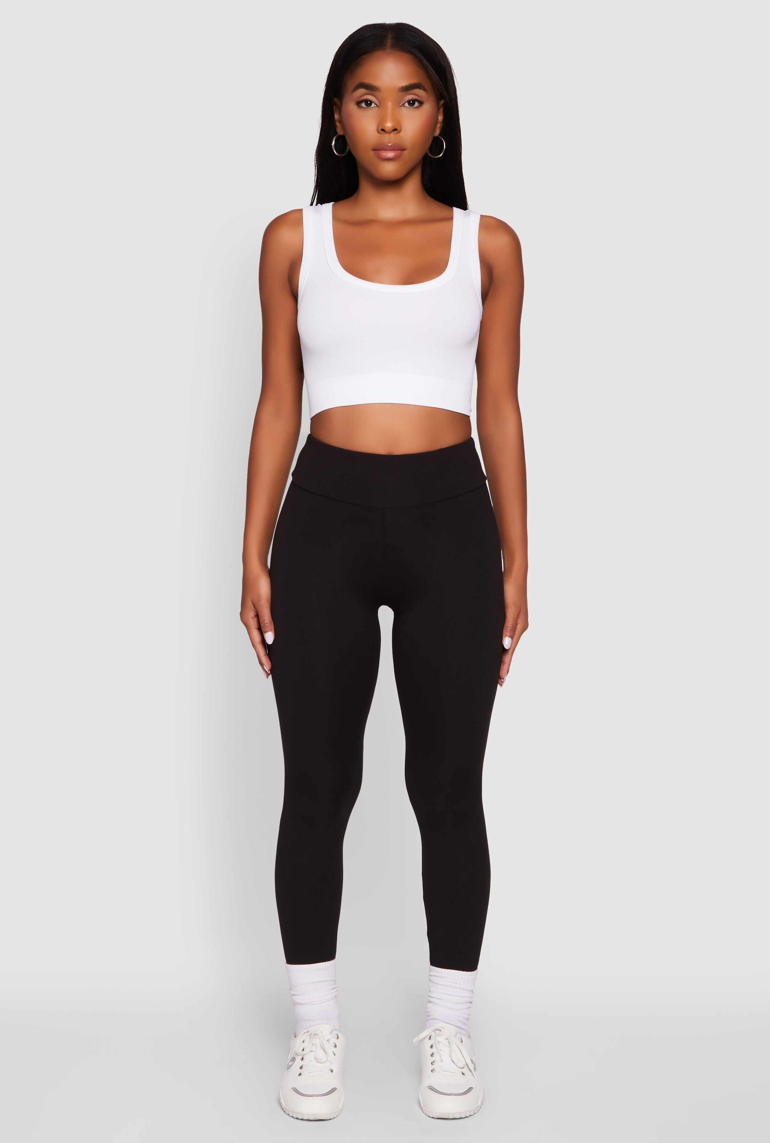 Soft Brushed Knit High Waisted Leggings