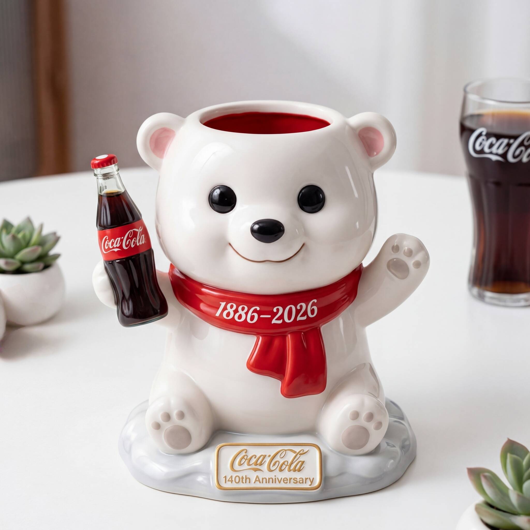 🔥Coca‑Cola 140th Anniversary flowerpot