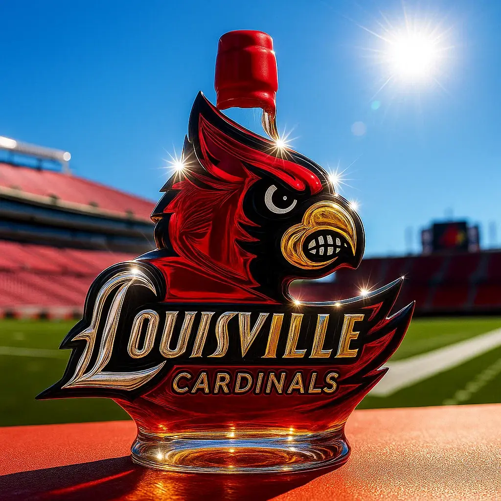 Louisville Cardinals Whisky Bottle