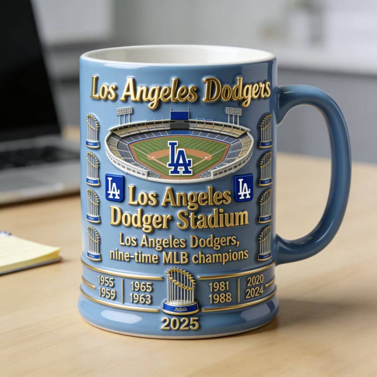 Los Angeles Dodgers 9-Time Champions Commemorative Mug