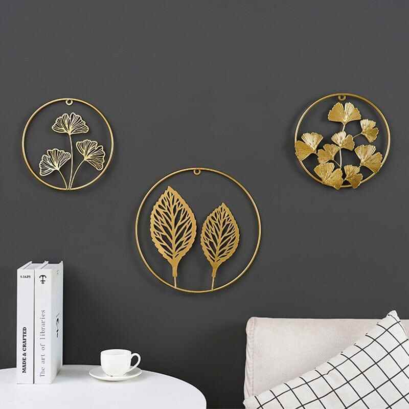 Round Gold Wall Decals
